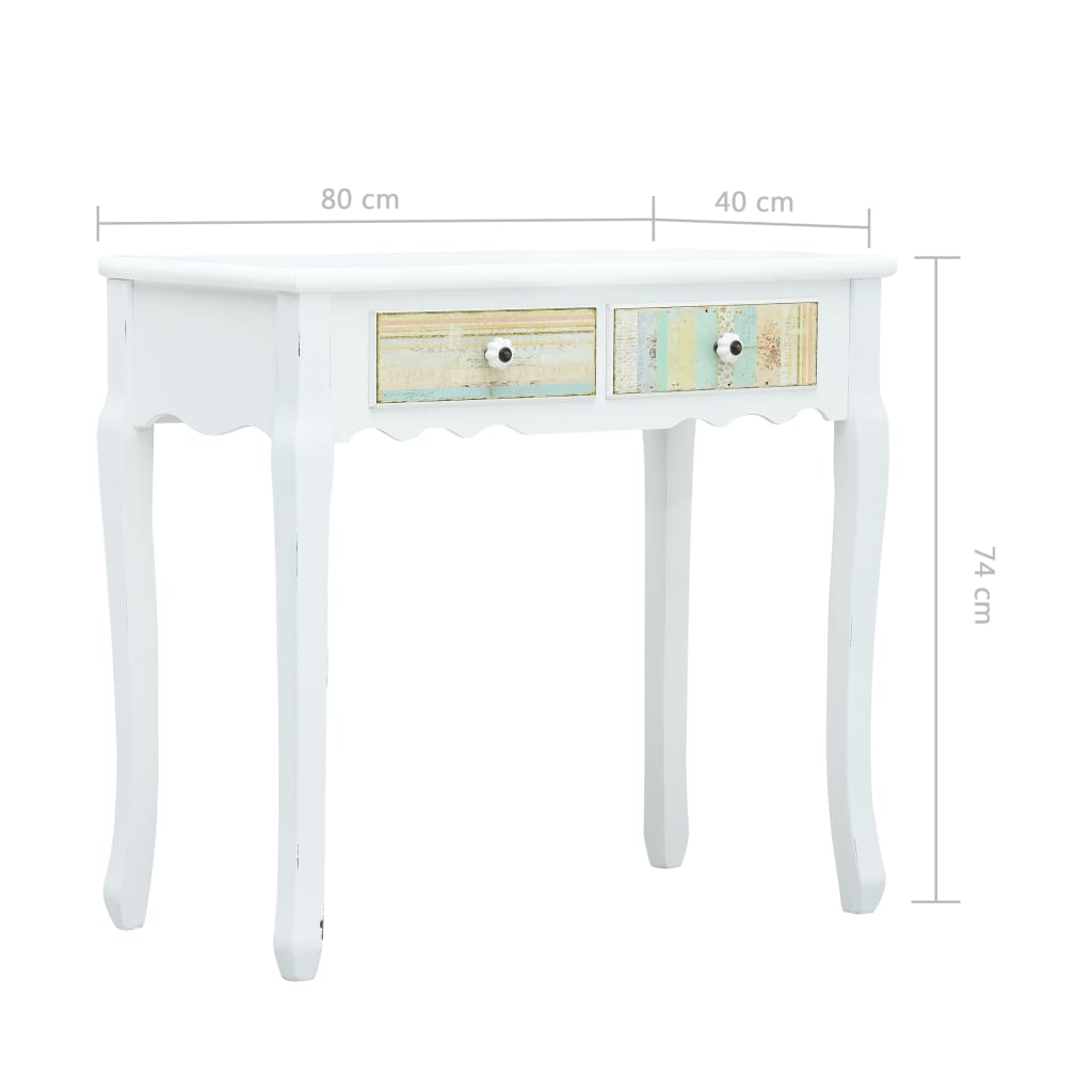 vidaXL Table console Blanc 80x40x74 cm Bois