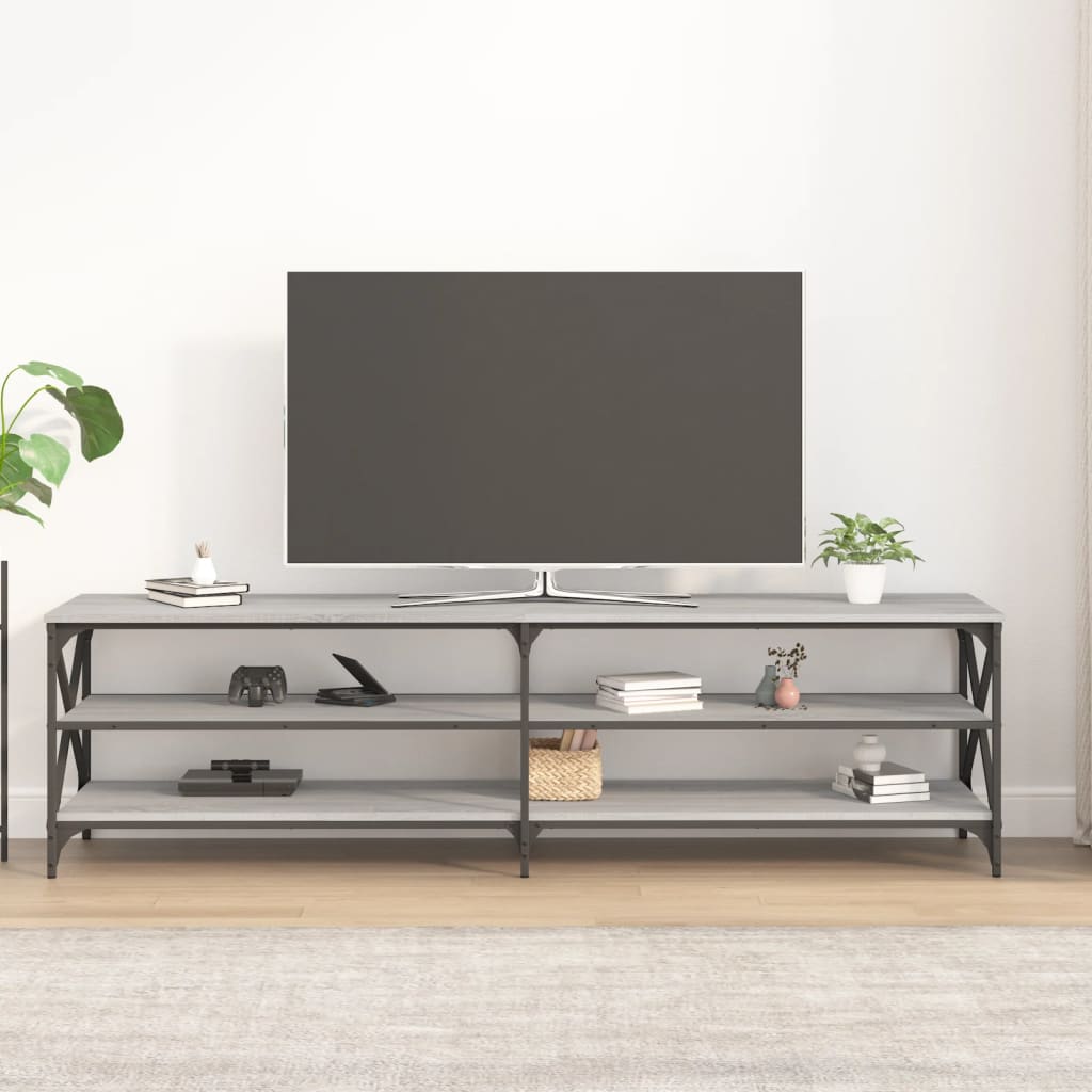 vidaXL Meuble TV sonoma gris 180x40x50 cm bois d'ingénierie