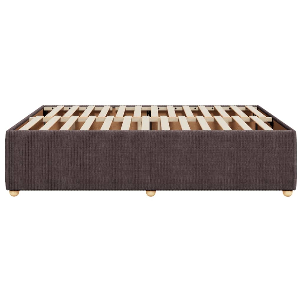 vidaXL Cadre de lit sans matelas marron foncé 140x200 cm tissu