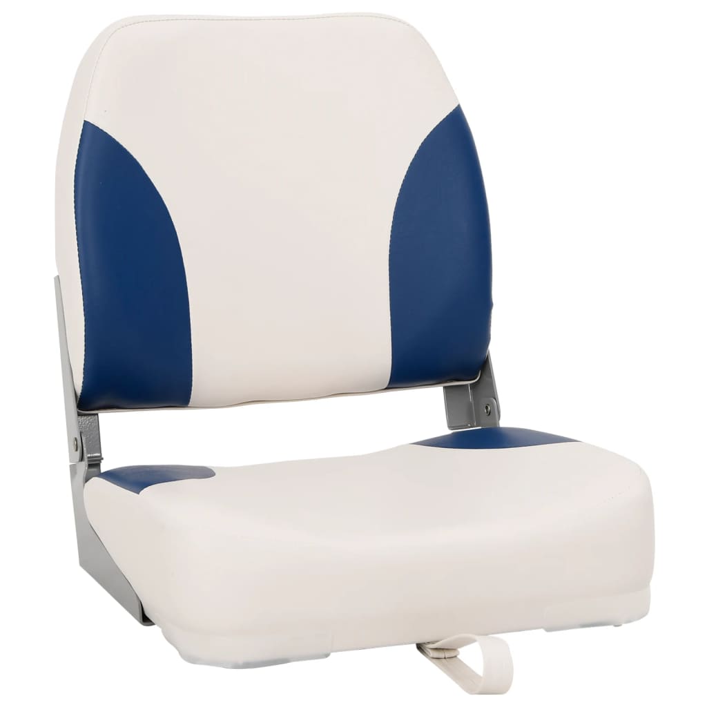 vidaXL Ensemble de sièges de bateau pliables 4 pcs bleu et blanc