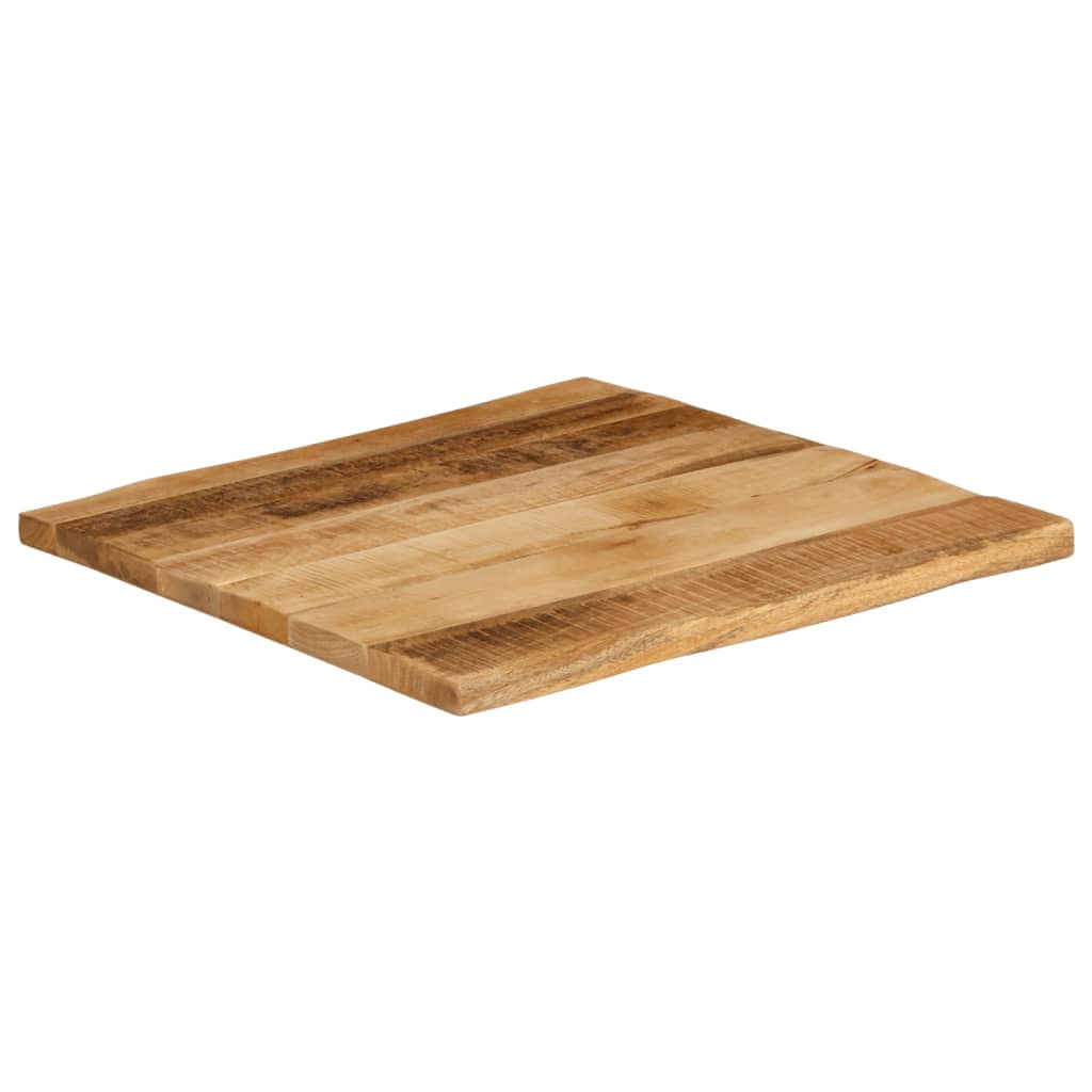 vidaXL Dessus de table bord vivant 80x80x3,8 cm bois de manguier brut