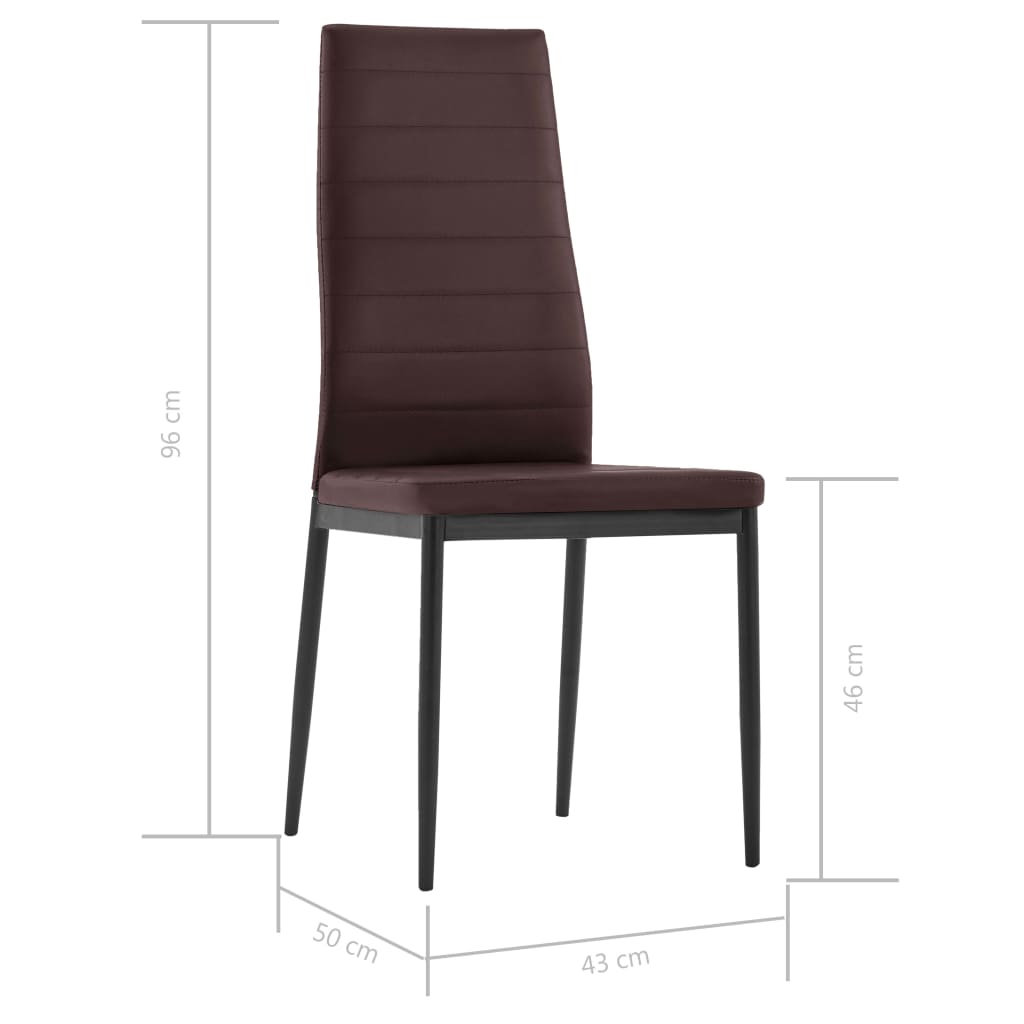 vidaXL Ensemble de salle à manger 5 pcs Marron