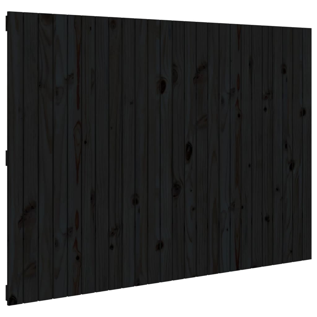 vidaXL Tête de lit murale Noir 159,5x3x110 cm Bois massif de pin
