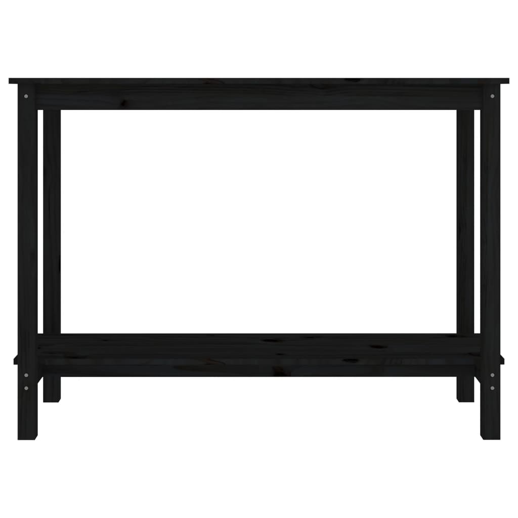 vidaXL Table console Noir 110x40x80 cm Bois massif de pin