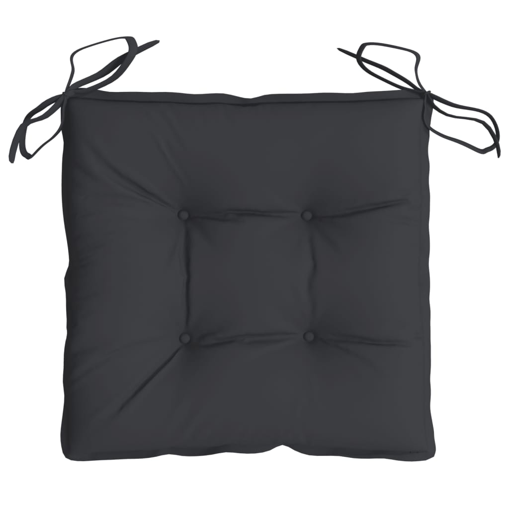 vidaXL Coussins de chaise lot de 2 noir 40x40x7 cm tissu oxford