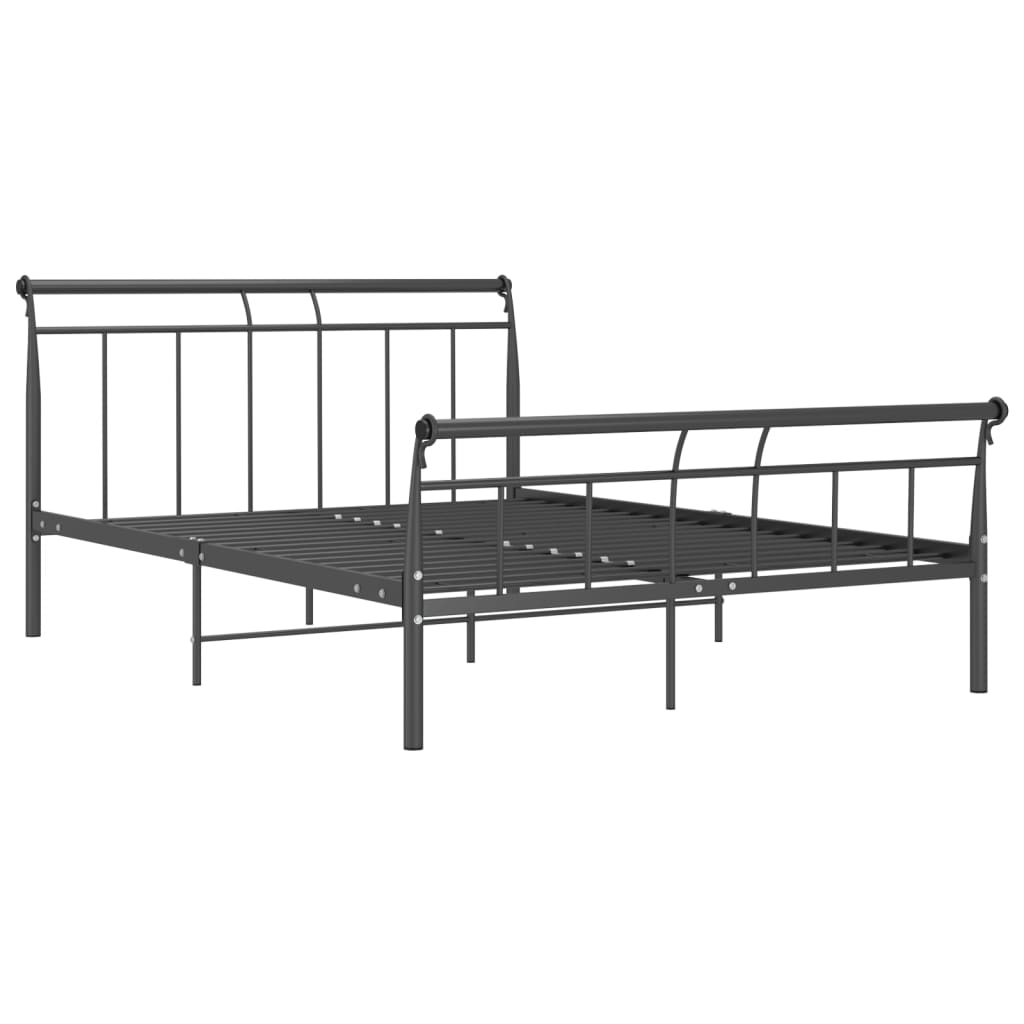 vidaXL Cadre de lit sans matelas noir métal 140x200 cm