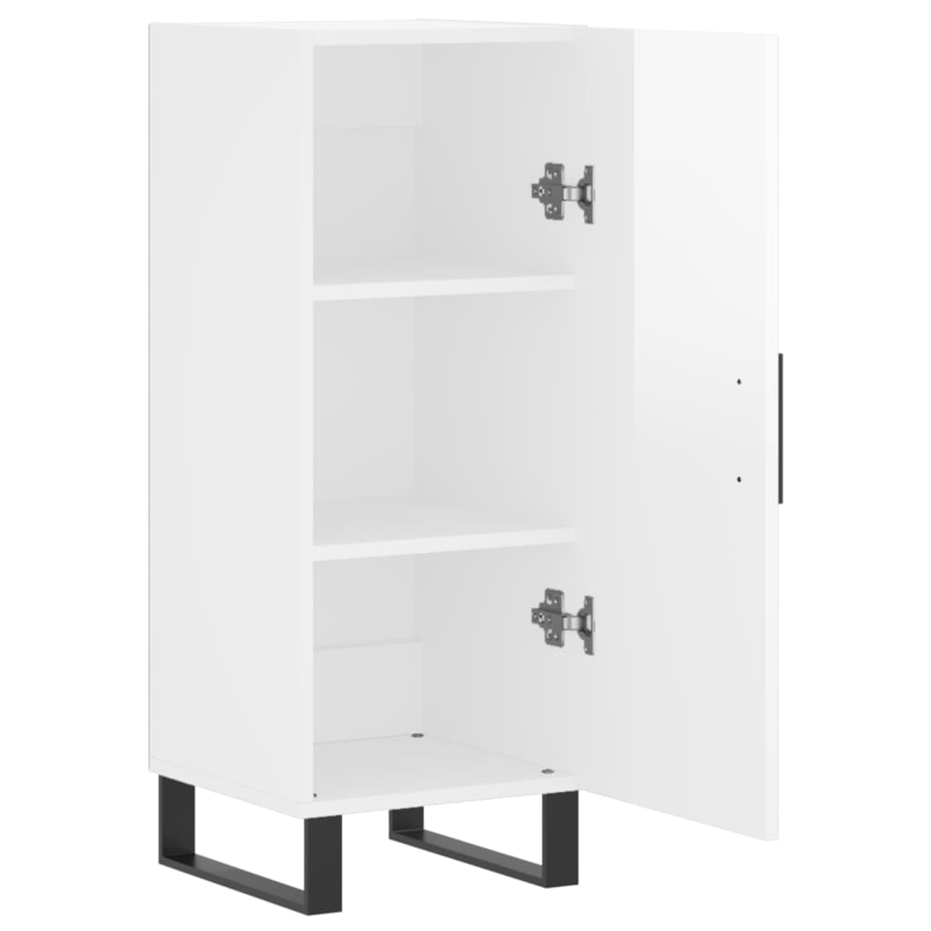 vidaXL Buffet Blanc brillant 34,5x34x90 cm Bois d'ingénierie