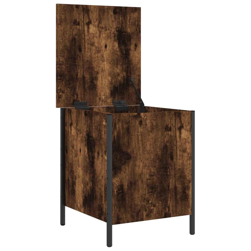 vidaXL Banc de rangement chêne fumé 40x42,5x50 cm bois d'ingénierie