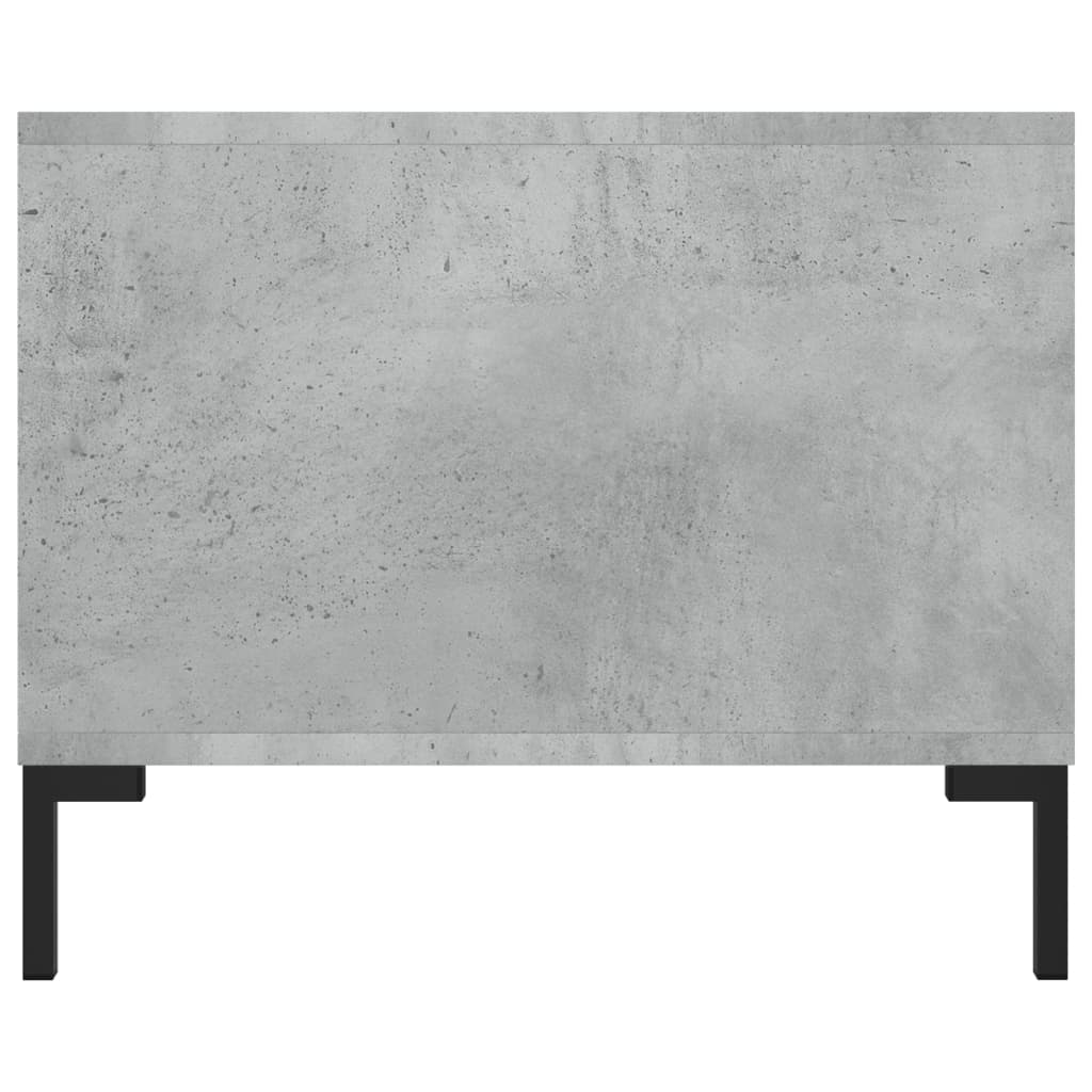 vidaXL Table basse gris béton 102x50x40 cm bois d'ingénierie