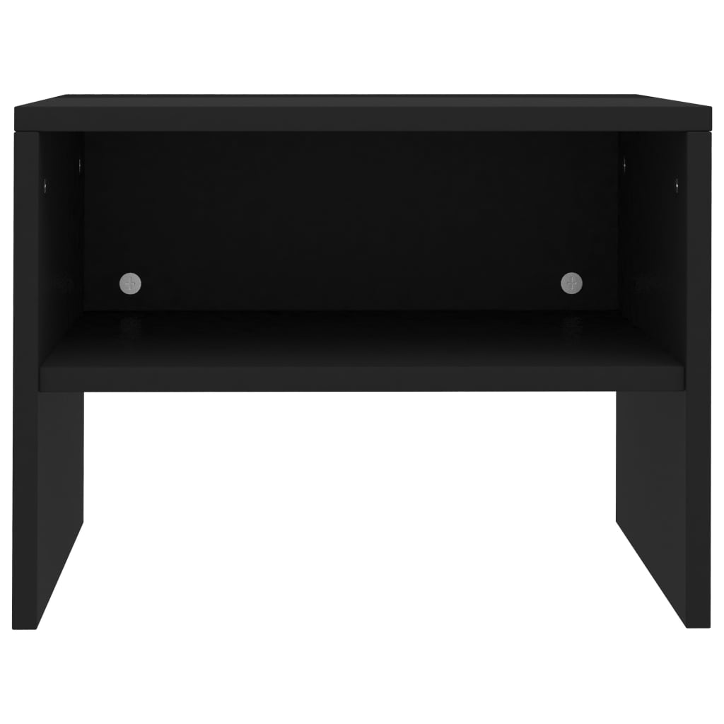 vidaXL Tables de chevet 2 pcs Noir 40x30x30 cm Bois d'ingénierie
