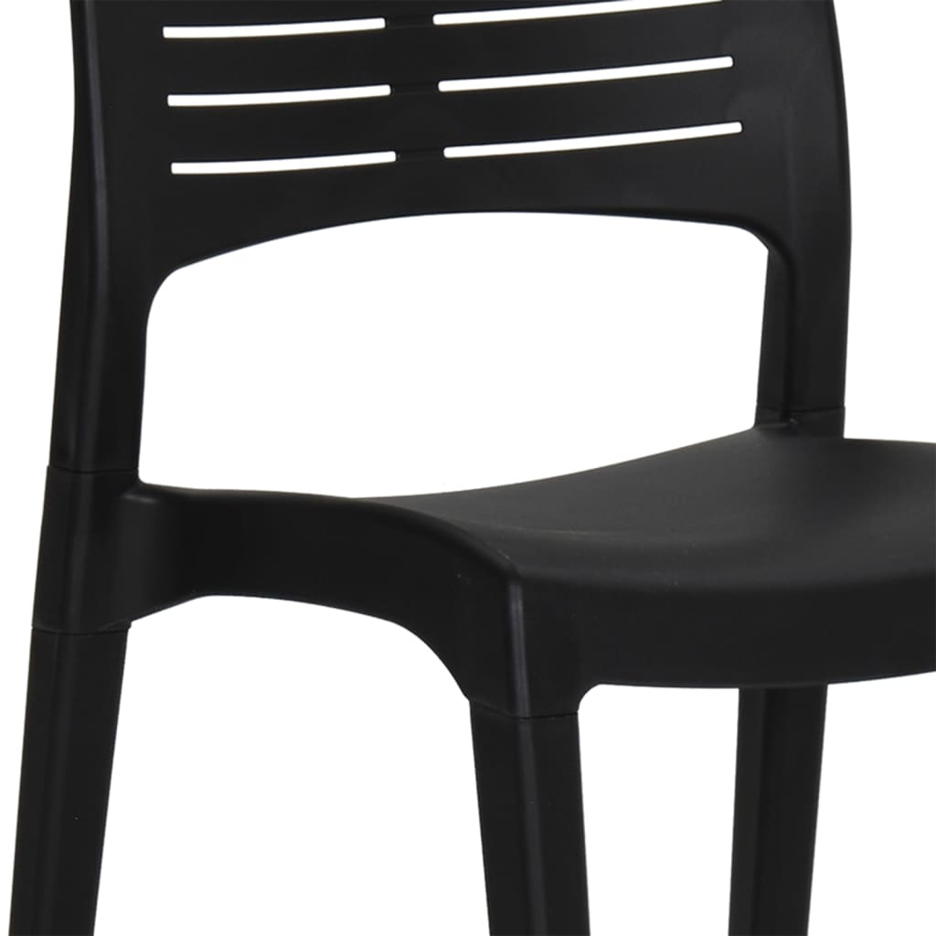 vidaXL Chaises de jardin lot de 2 Anthracite Polypropylène