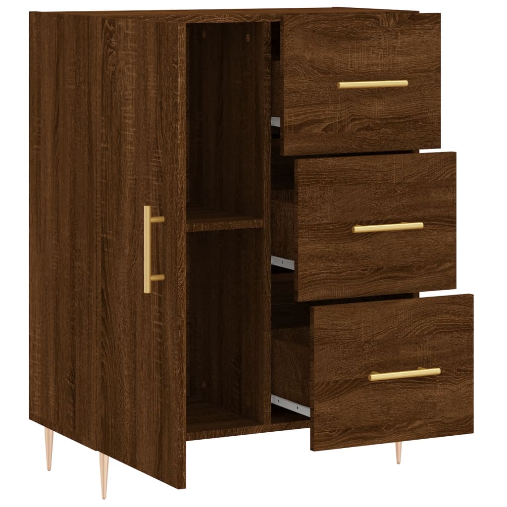 vidaXL Buffet chêne marron 69,5x34x90 cm bois d'ingénierie