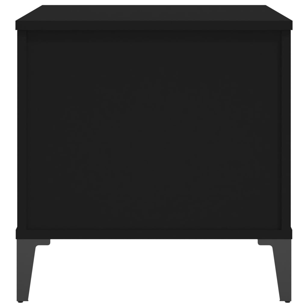 vidaXL Table basse Noir 60x44,5x45 cm Bois d'ingénierie