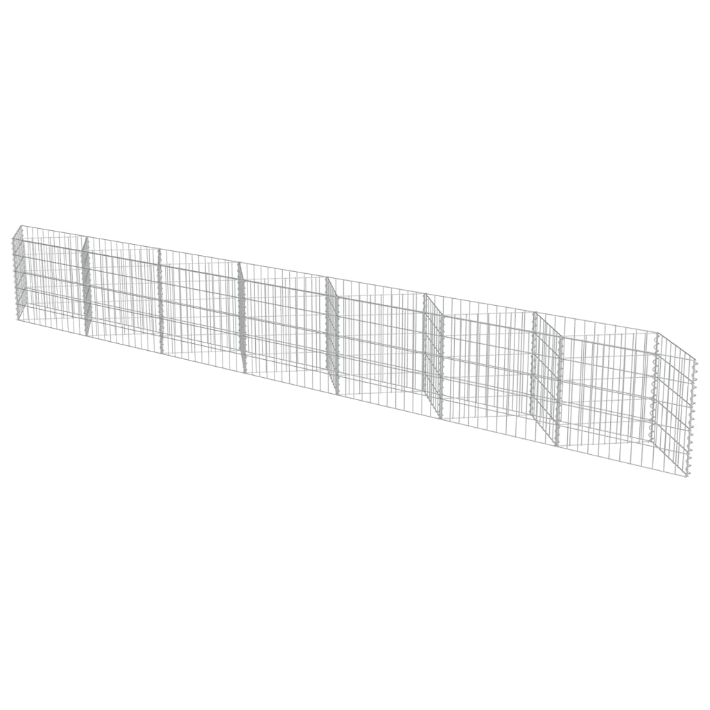 vidaXL Mur de gabion Acier galvanisé 450x30x50 cm