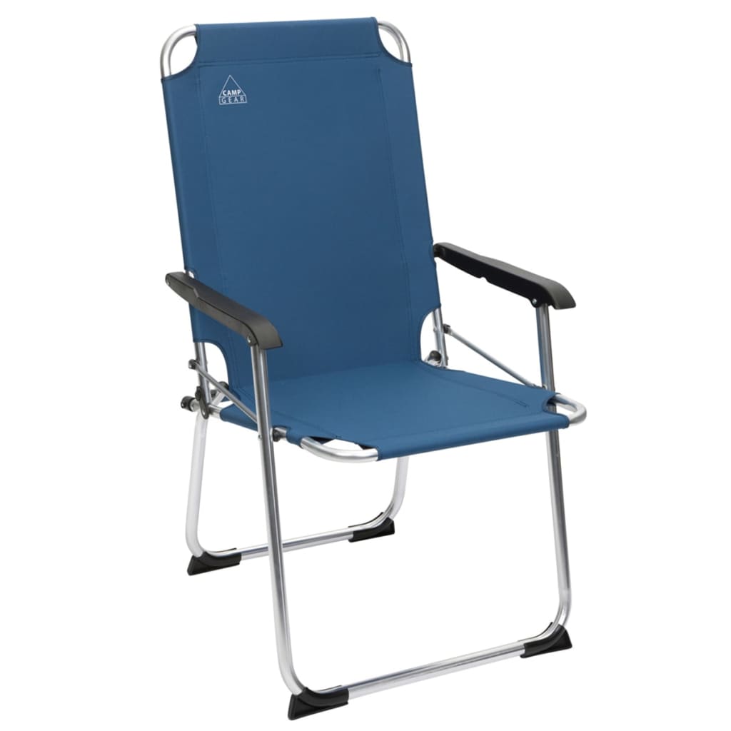 Camp Gear Chaise de camping pliable Comfort Bleu Aluminium 1211944