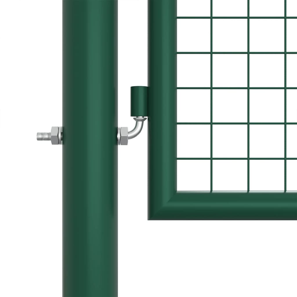 vidaXL Portail en treillis de jardin acier 390x125 cm vert