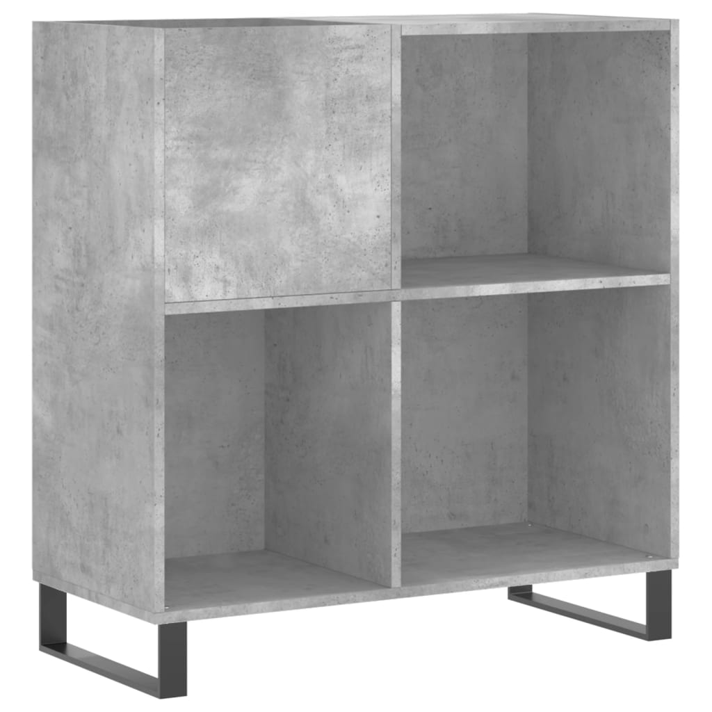 vidaXL Armoire à disques gris béton 84,5x38x89 cm bois d'ingénierie