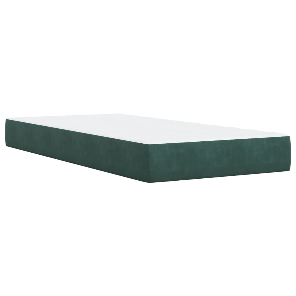 vidaXL Sommier à lattes de lit et matelas Vert foncé 80x200 cm Velours