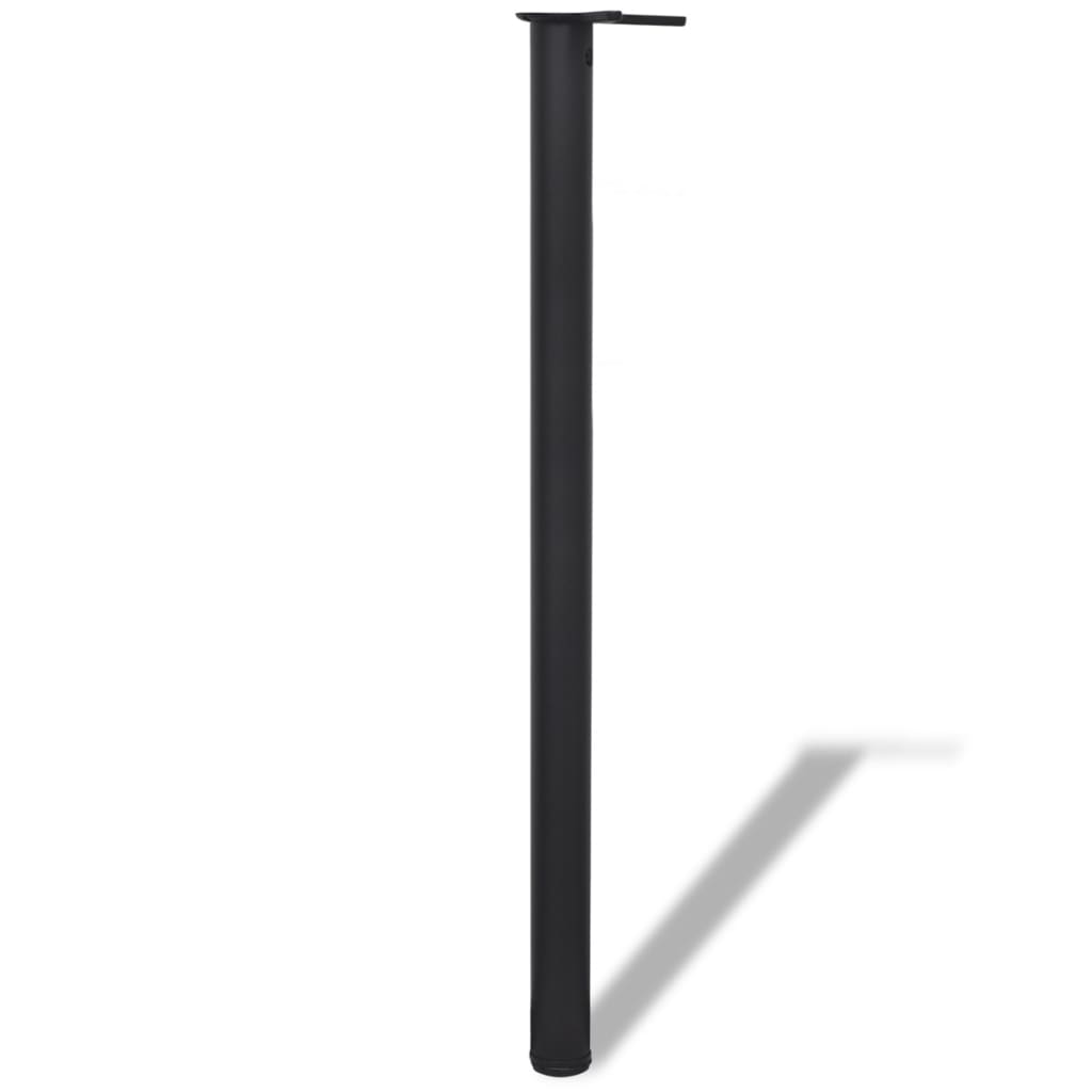 vidaXL 4 pieds de table réglables en hauteur Noir 1100 mm