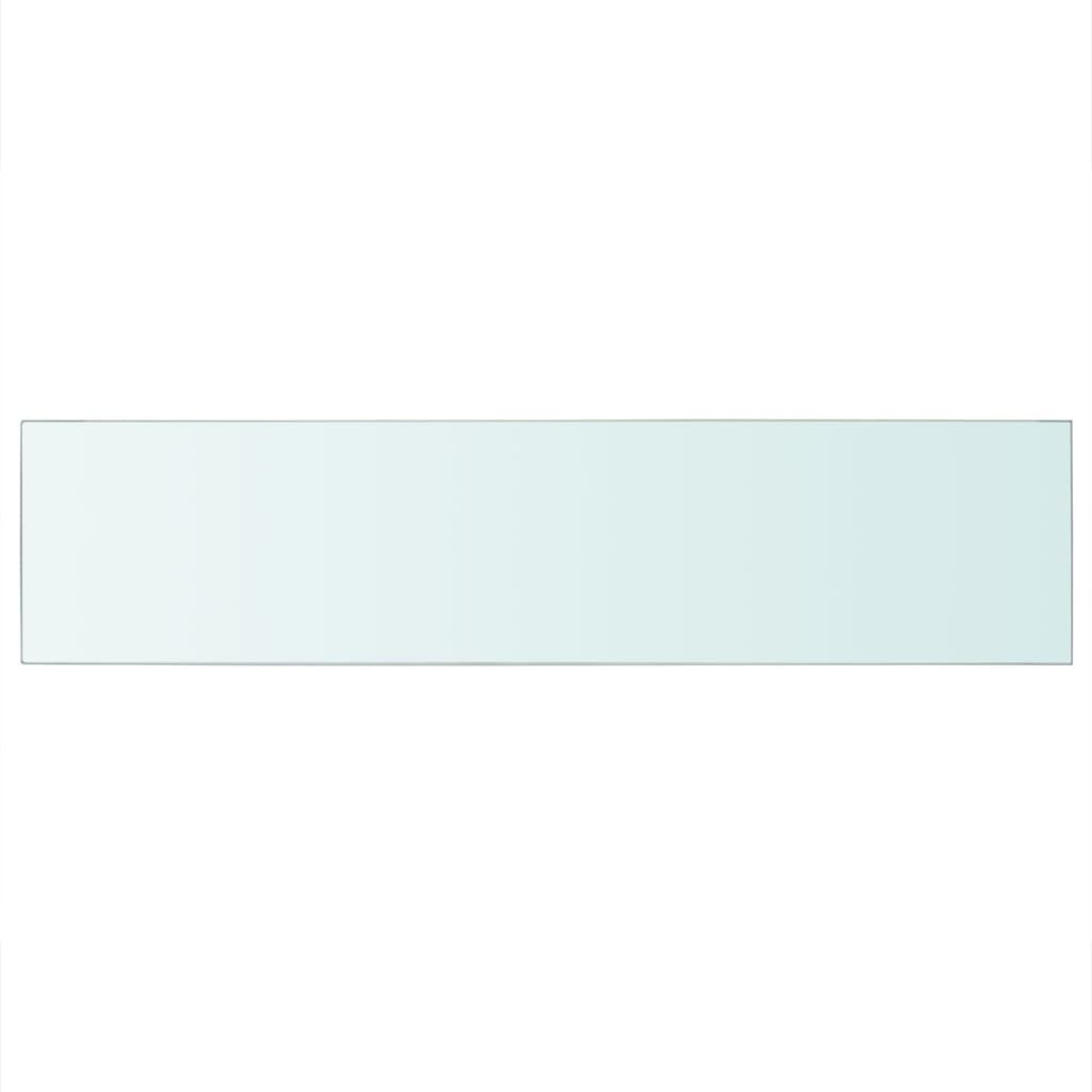 vidaXL Panneau pour étagère Verre transparent 110 x 25 cm