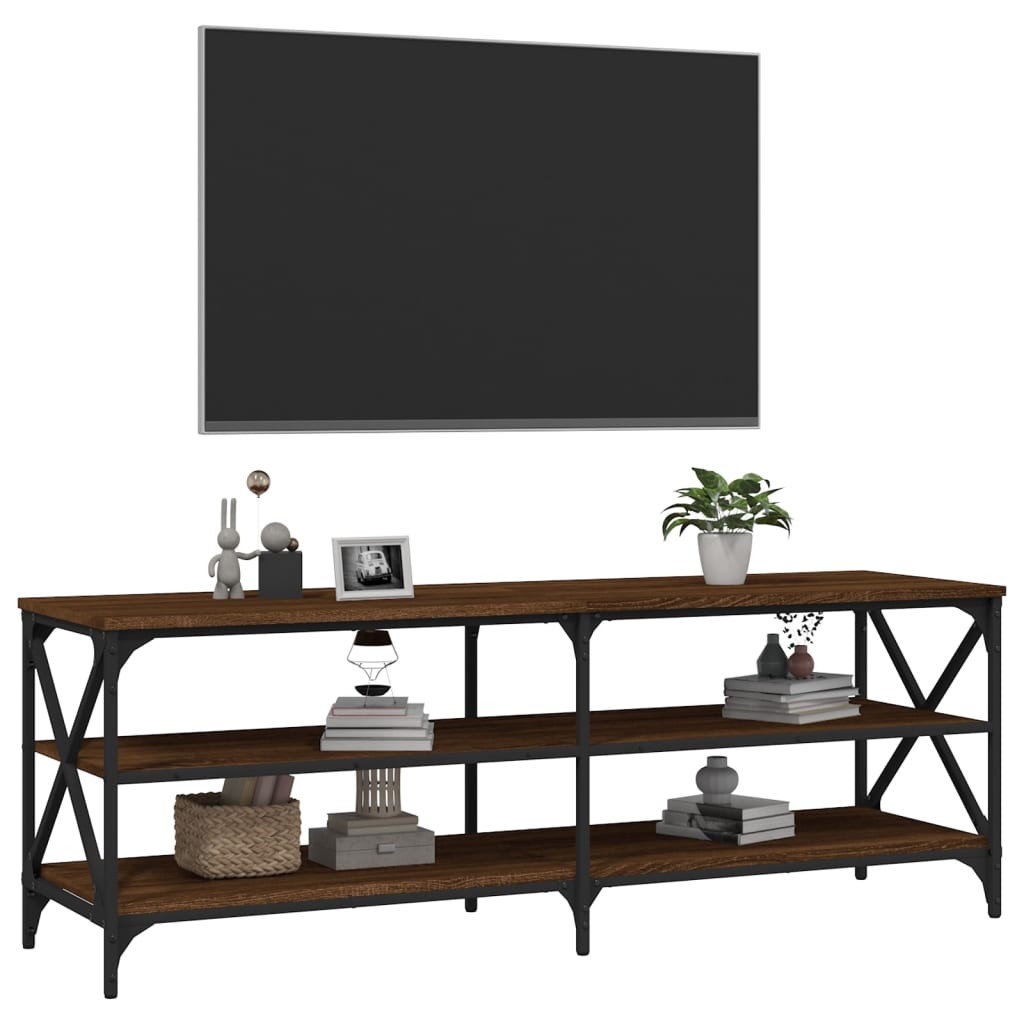 vidaXL Meuble TV chêne marron 140x40x50 cm bois d'ingénierie