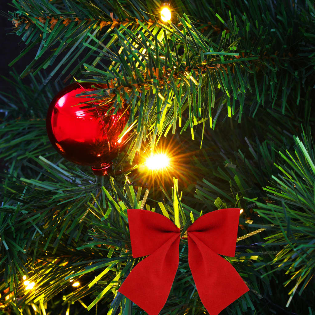 vidaXL Arbre de Noël artificiel avec boules et LED Vert 64 cm