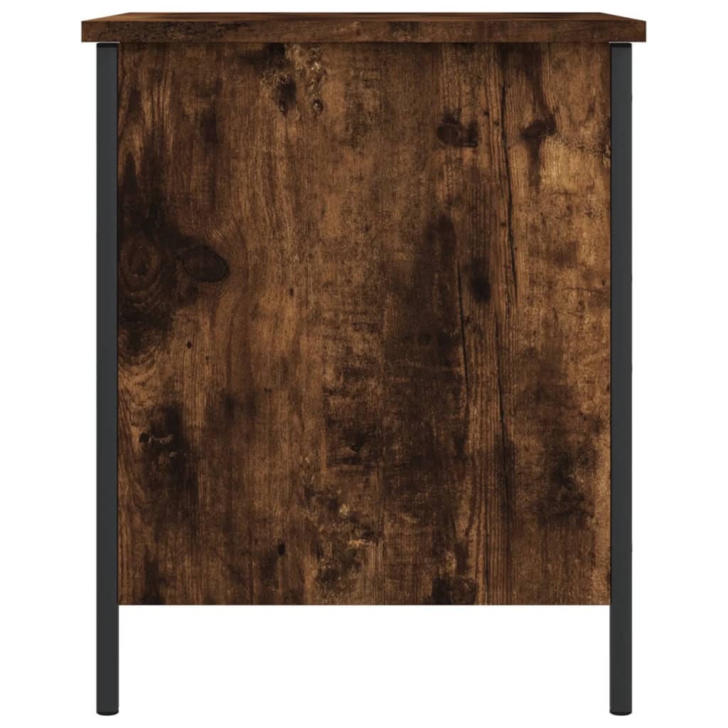 vidaXL Banc de rangement chêne fumé 40x42,5x50 cm bois d'ingénierie