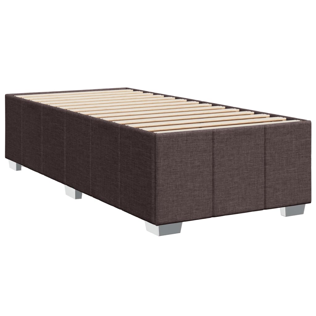 vidaXL Cadre de lit sans matelas marron foncé 100x200 cm tissu