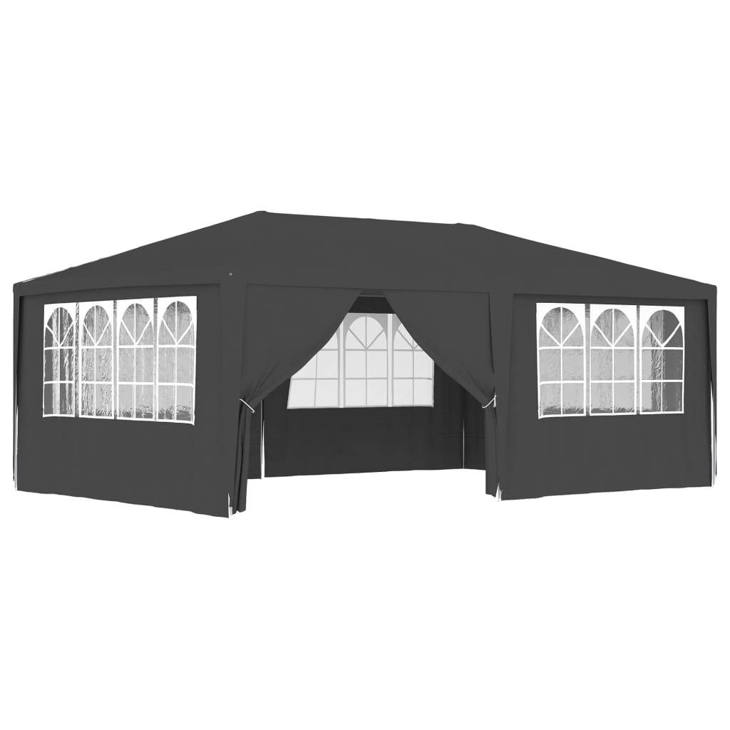 vidaXL Tente de réception et parois latérales 4x6 m Anthracite 90 g/m²