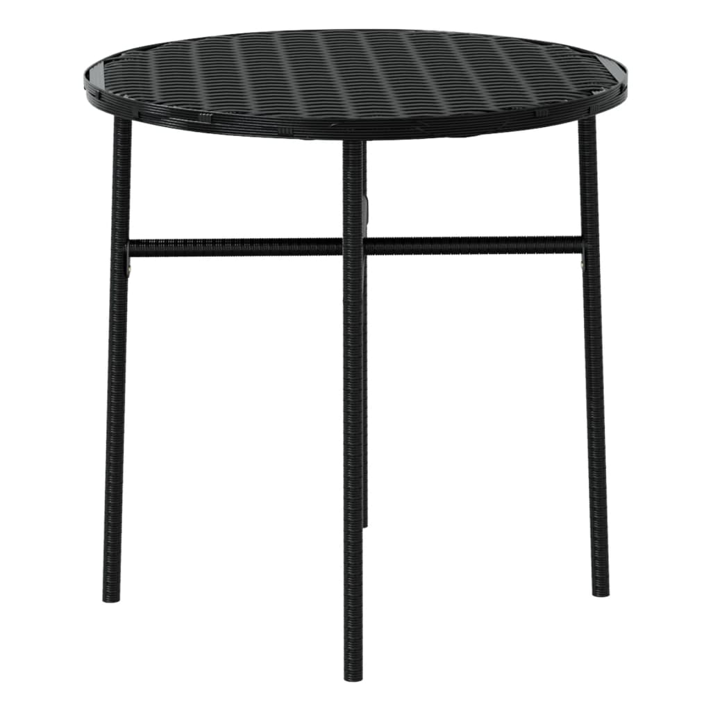 vidaXL Ensemble à manger de jardin 3 pcs Résine tressée Noir