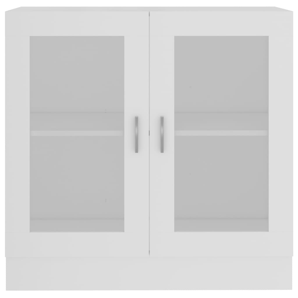vidaXL Armoire à vitrine Blanc 82,5x30,5x80 cm Aggloméré