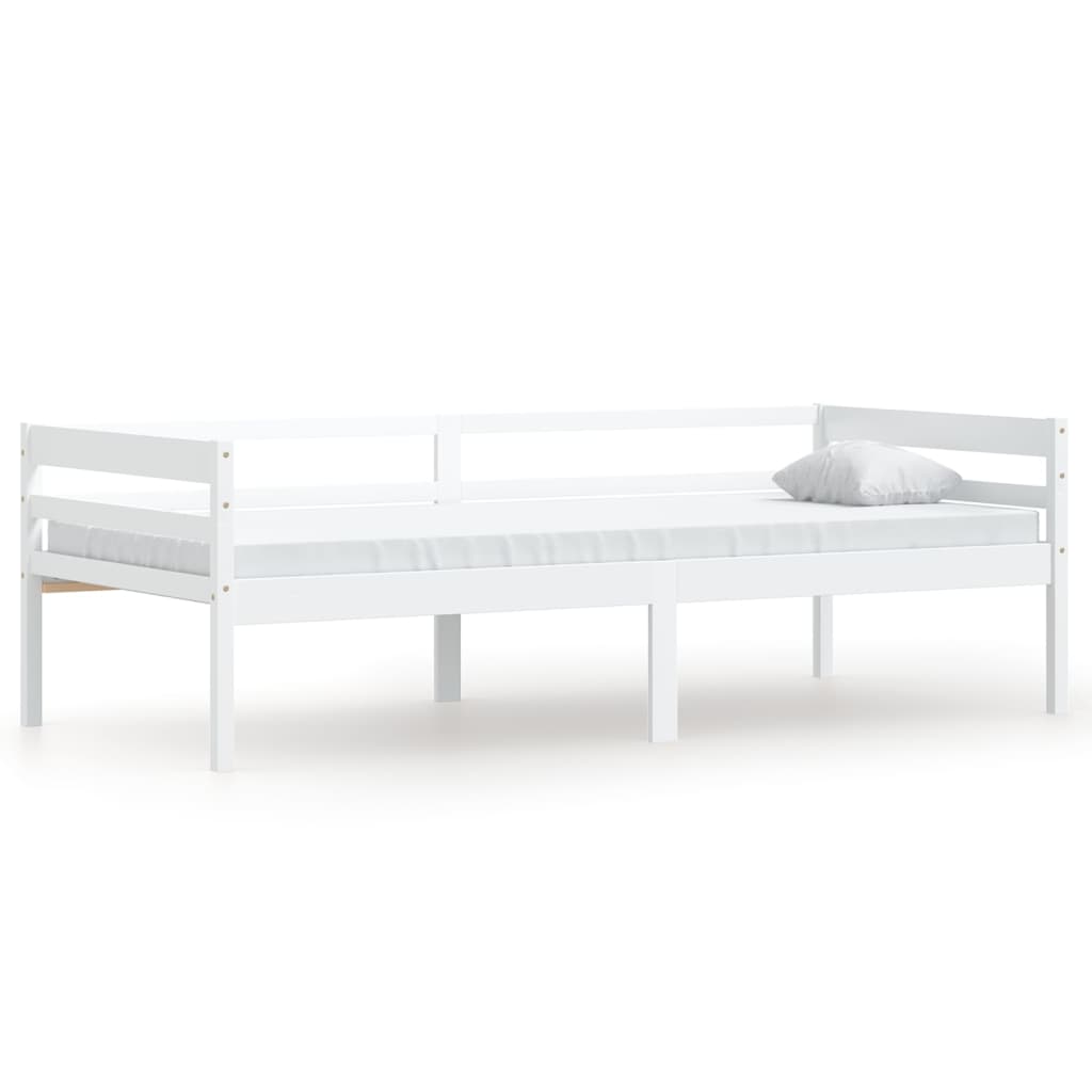 vidaXL Cadre de lit sans matelas blanc bois de pin massif 90x200 cm