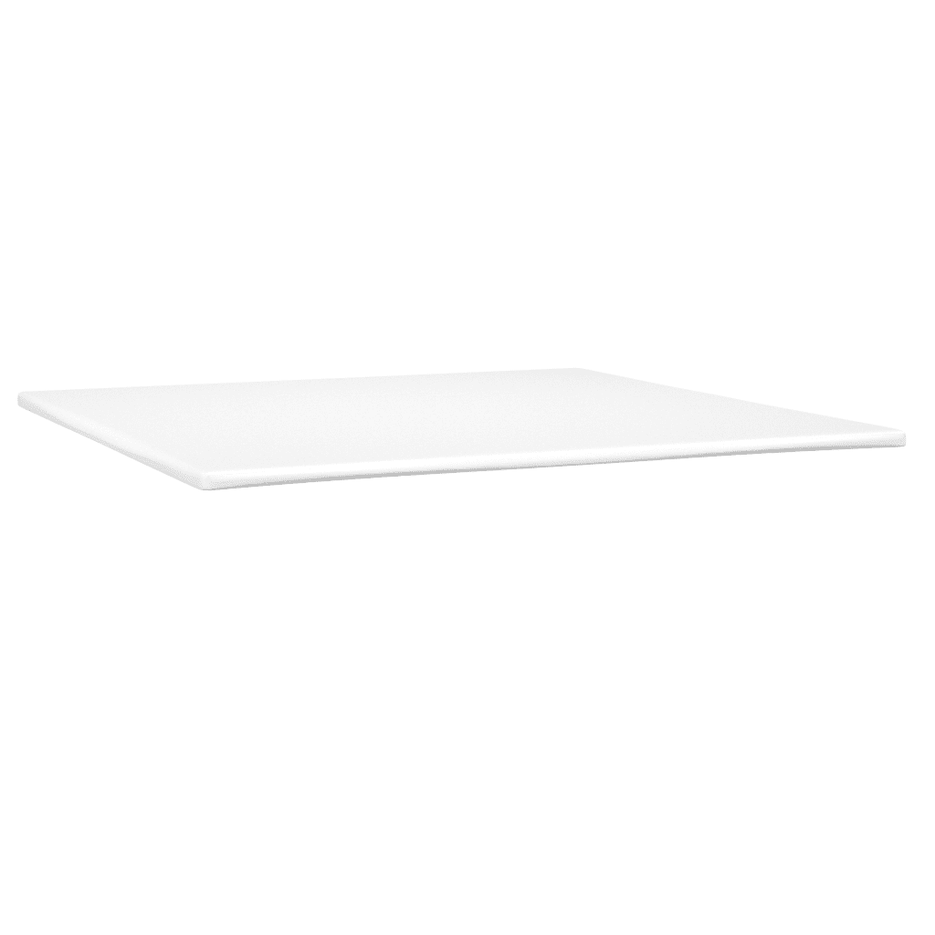 vidaXL Sommier à lattes de lit avec matelas Crème 200x200 cm Tissu