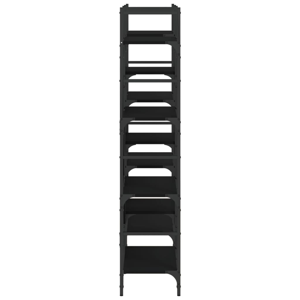 vidaXL Bibliothèque noir 160x28,5x136,5 cm bois d'ingénierie