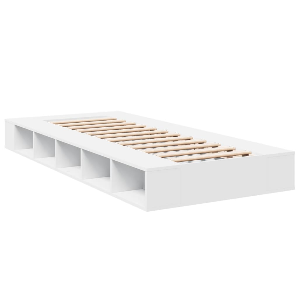 vidaXL Cadre de lit sans matelas blanc 75x190 cm