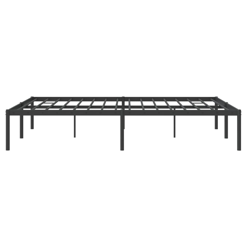 vidaXL Cadre de lit métal sans matelas noir 140x200 cm