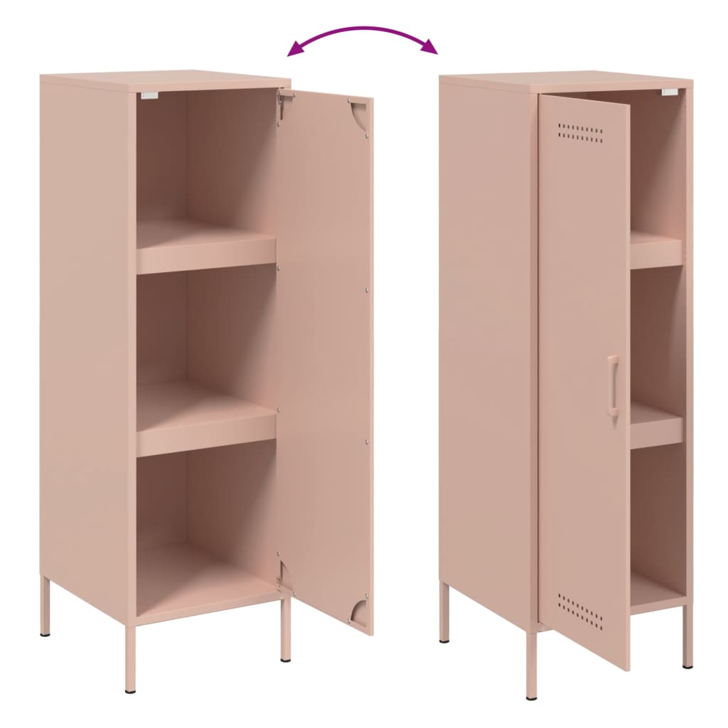 vidaXL Buffet haut rose 36x39x113 cm acier