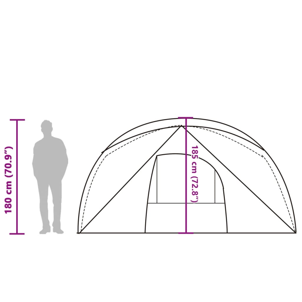 vidaXL Tente de cabine familiale 6 personnes bleu imperméable