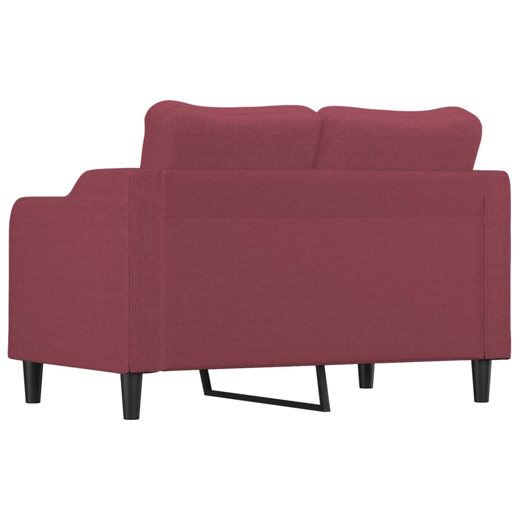 vidaXL Canapé à 2 places Rouge bordeaux 120 cm Tissu