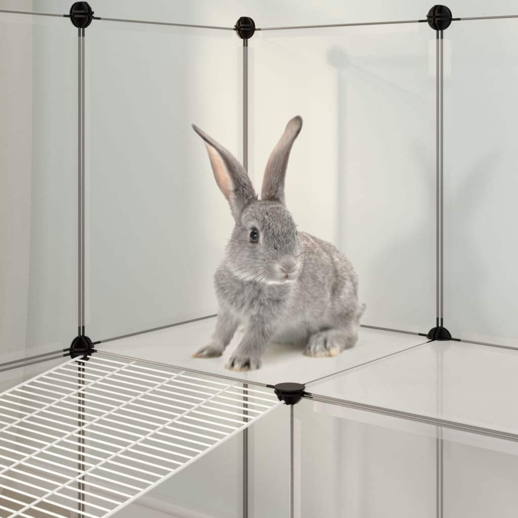 vidaXL Cage pour petits animaux Transparent 143x107x93 cm PP et Acier
