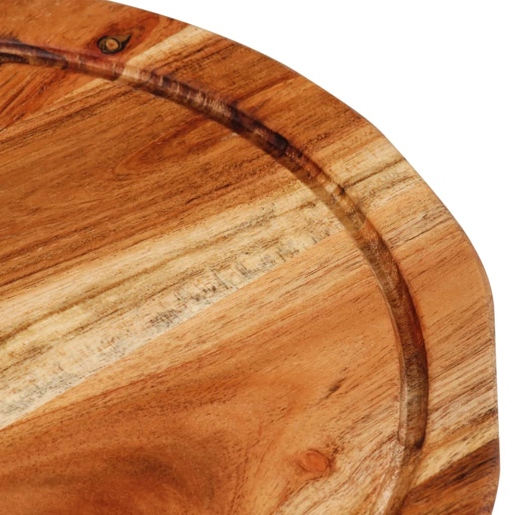 vidaXL Planche à découper Ø25x2,5 cm bois d'acacia massif