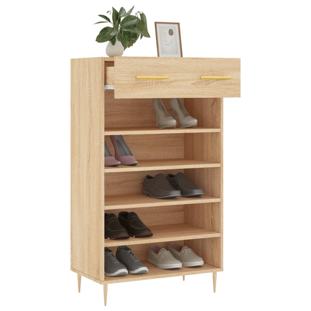 vidaXL Armoire à chaussures chêne sonoma 60x35x105cm bois d'ingénierie