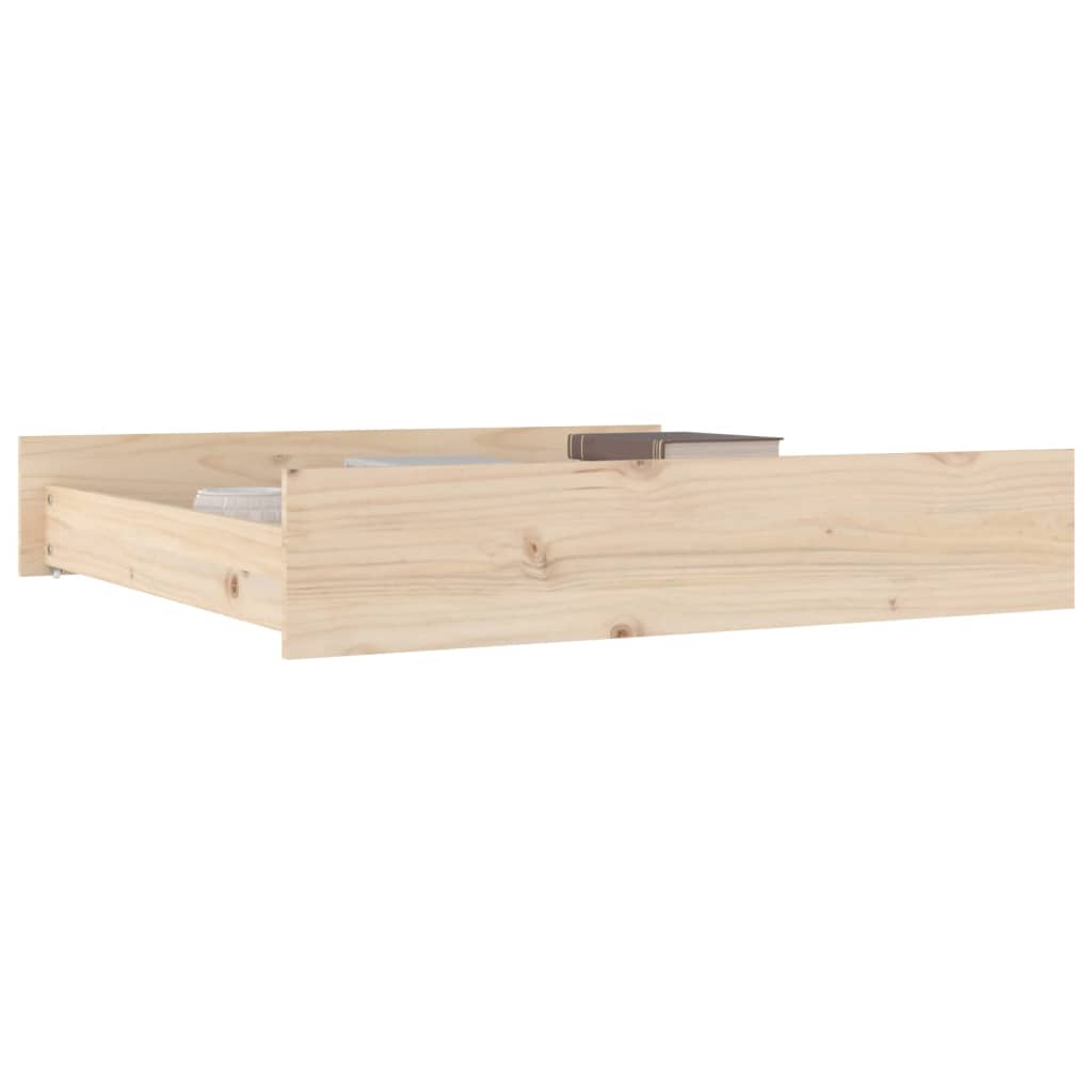 vidaXL Tiroirs de lit 2 pcs bois de pin massif