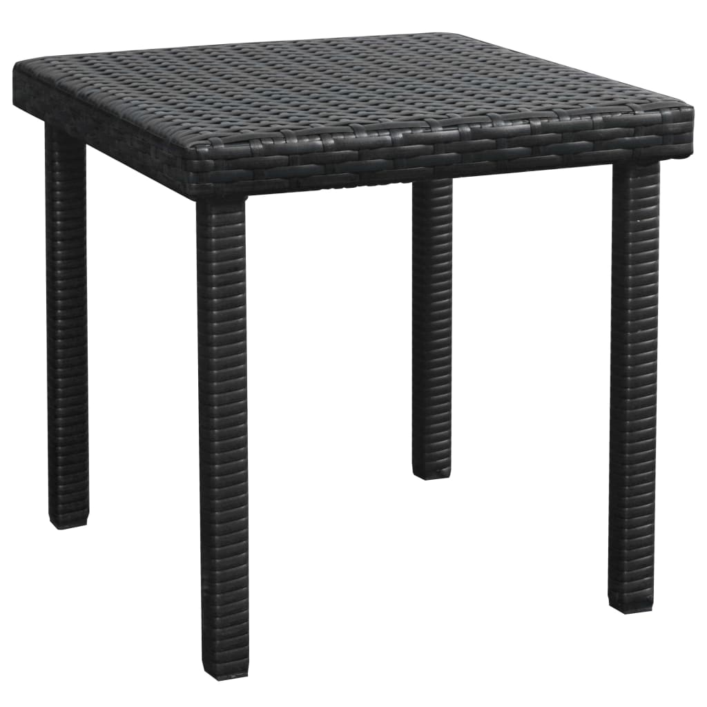 vidaXL Chaises longues lot de 2 avec table Résine tressée Noir