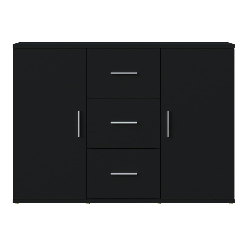 vidaXL Buffet Noir 91x29,5x65 cm Bois d'ingénierie