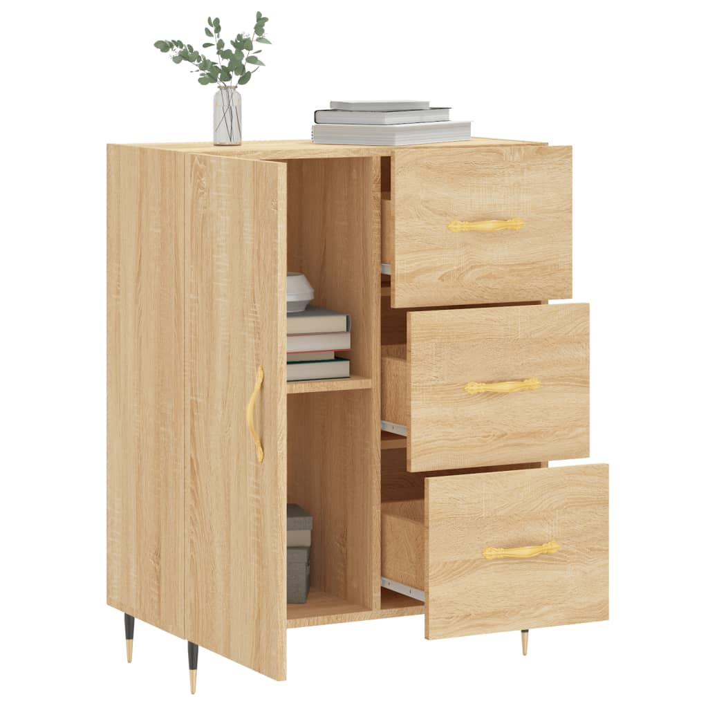 vidaXL Buffet chêne sonoma 69,5x34x90 cm bois d'ingénierie