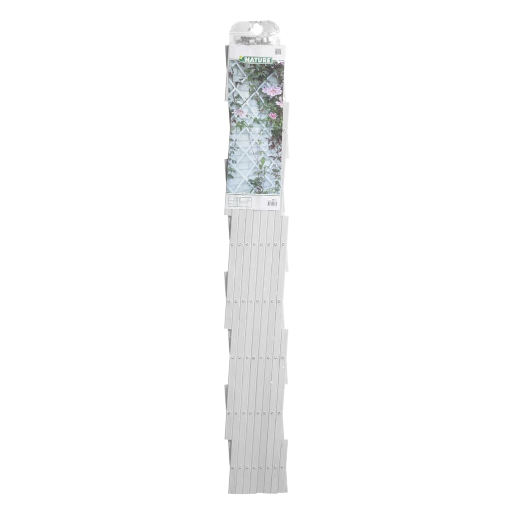 Nature Palissade de jardin 100 x 200 cm PVC Blanc
