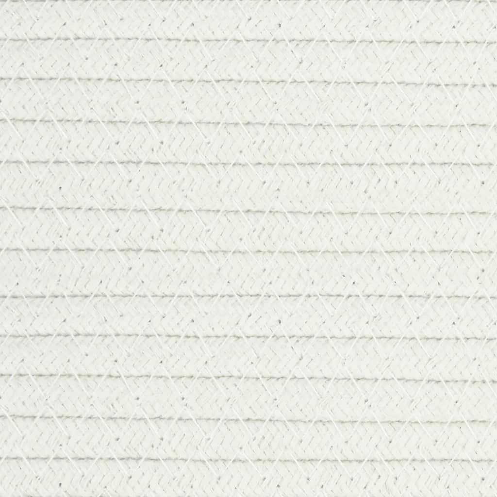 vidaXL Panier de rangement blanc Ø40x35 cm coton