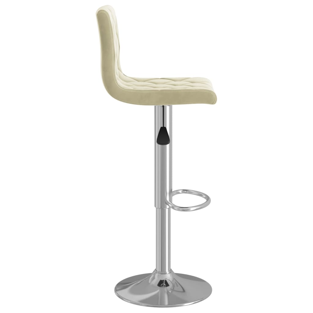 vidaXL Tabourets de bar lot de 2 crème velours