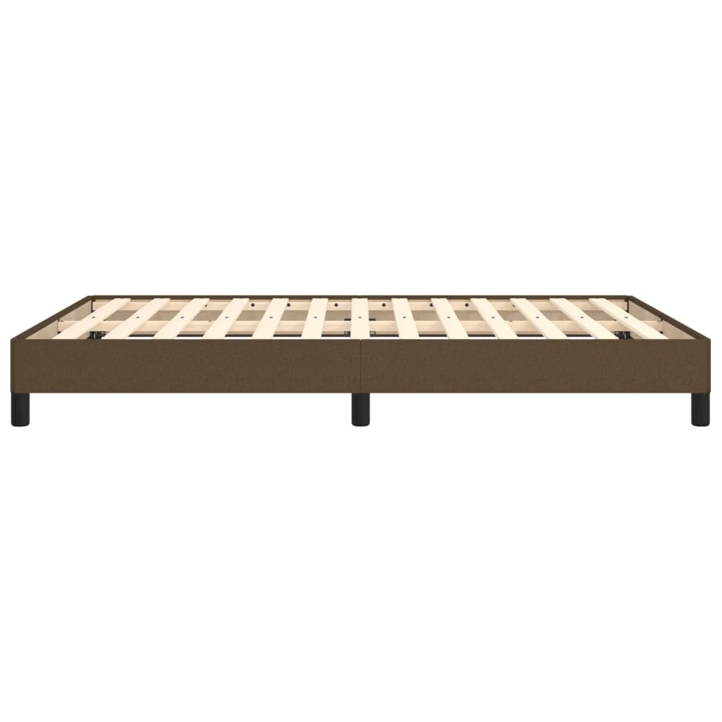 vidaXL Cadre de lit sans matelas marron foncé 140x200 cm tissu